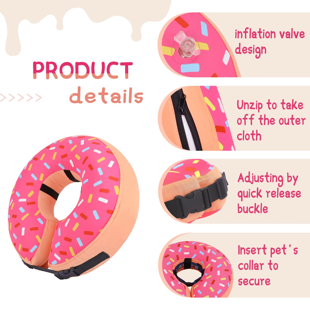 Supet donut collar packaging included conveys ready-to-use recovery accessory for pets
