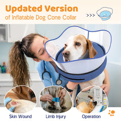 Supet donut collar removable shield protects wounds and supports easy cleaning.