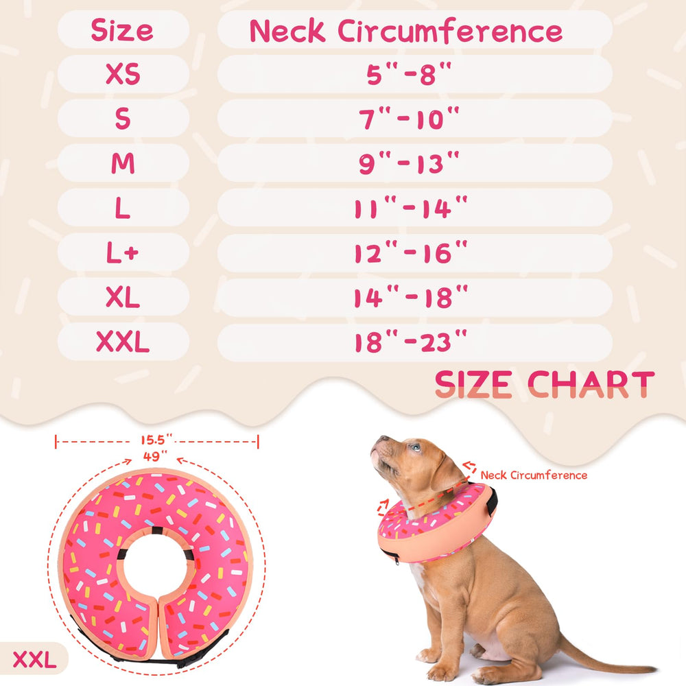 Supet donut collar vision-friendly design on a dog during recovery.