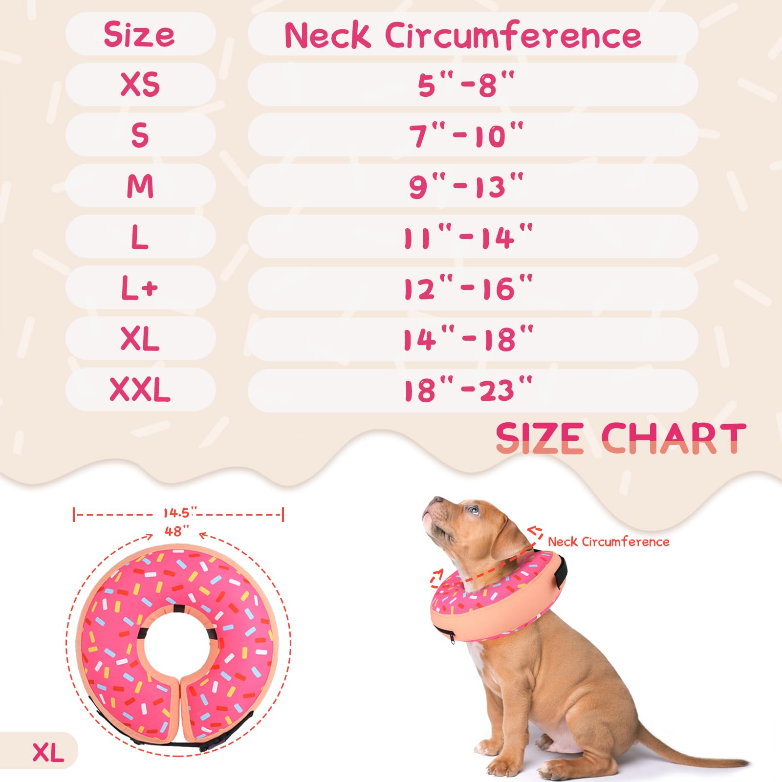 Supet easy-clean donut collar with removable outer cloth for quick cleanup