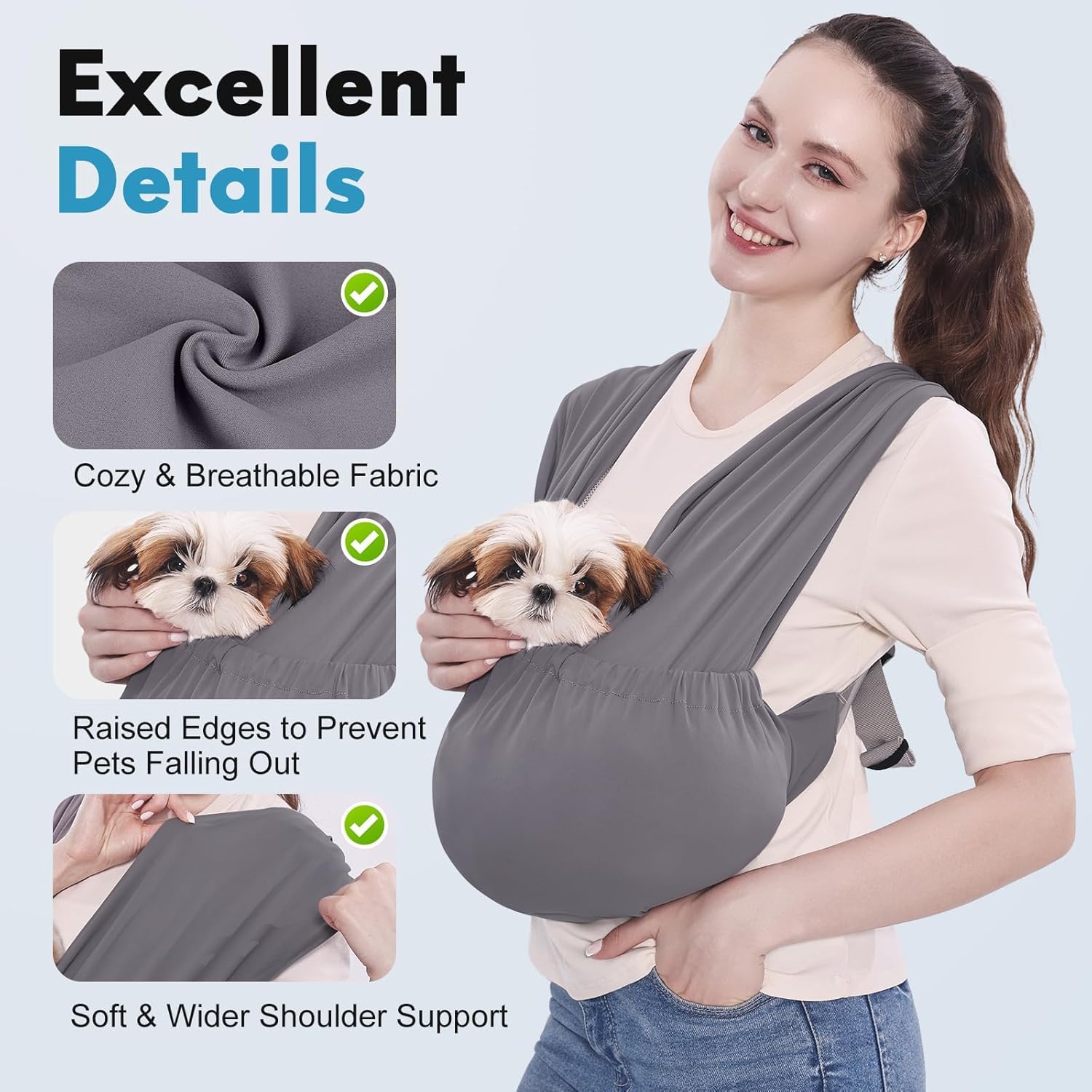 Supet easy-clean, soft-material sling ideal for frequent use and quick maintenance.