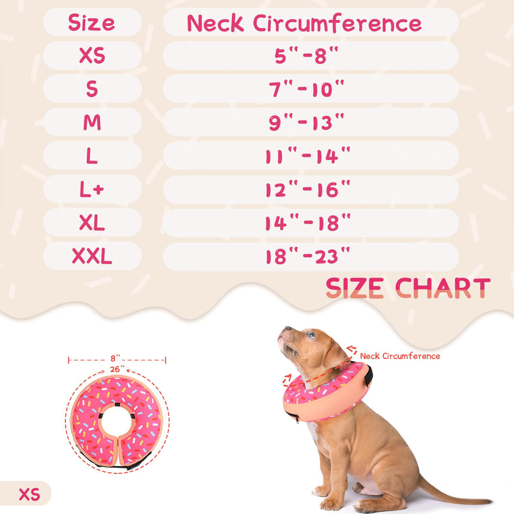 Supet inflatable dog cone collar easy-clean zip-off outer cloth for quick maintenance.
