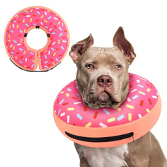 Supet inflatable dog cone collar outer view demonstrates lightweight post-surgery protection.