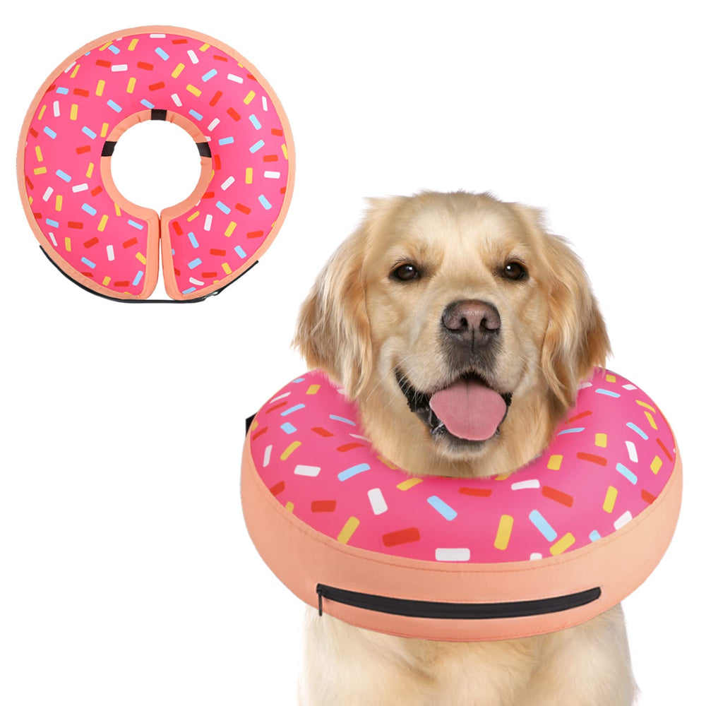 Supet inflatable donut collar for surgery provides soft protection during recovery