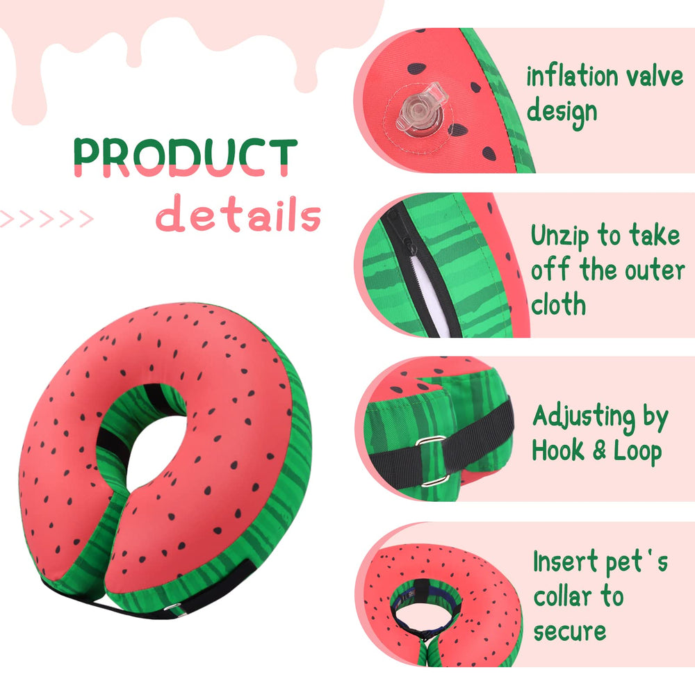 Supet inflatable donut collar calming dog during acclimation and recovery