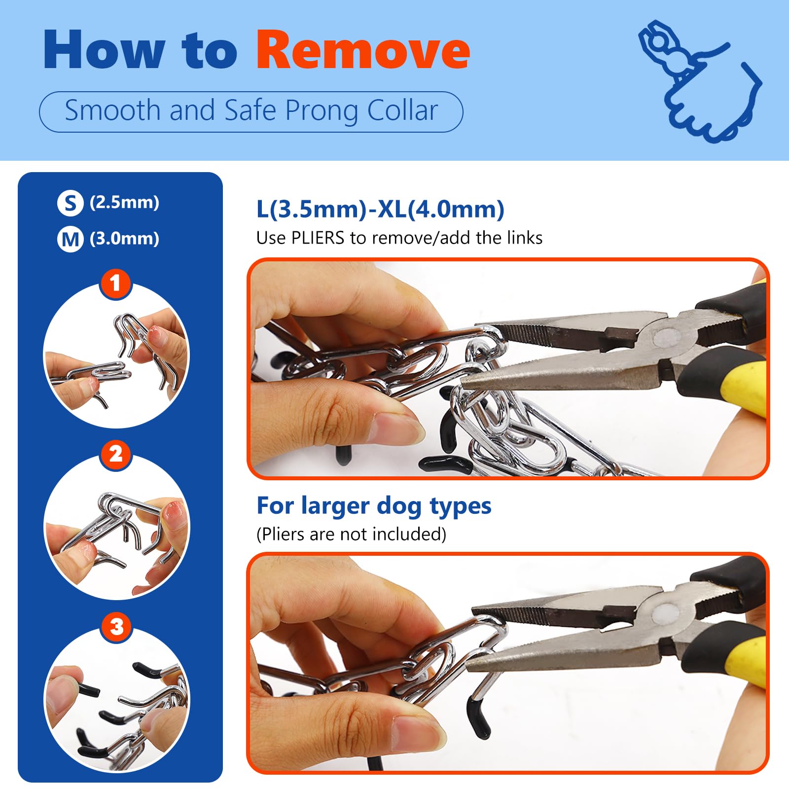 Supet prong collar in a training session reducing pulling naturally