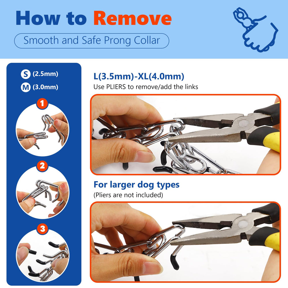 Supet prong collar in a training session reducing pulling naturally