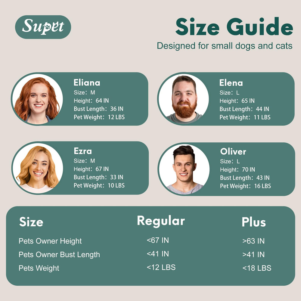 Supet travel-friendly sling used during vet visits and daily activities.