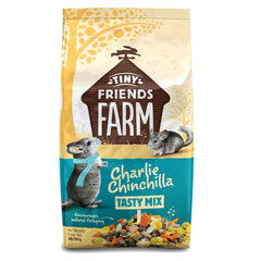 Supreme Petfoods Charlie Chinchilla Food 2lb bag highlights high-fiber, low-fat feeding.