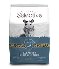 Supreme Petfoods Science Selective chinchilla ingredient close-up highlighting plantain, parsley, linseed benefits