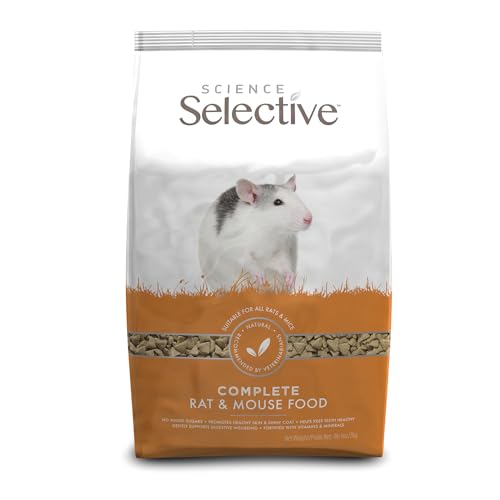Supreme Petfoods Science Selective rat food pellets closeup—natural ingredients without added sugar.