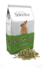 Supreme Petfoods SCIENCE Selective Junior Rabbit Food junior rabbit enjoying pellets.