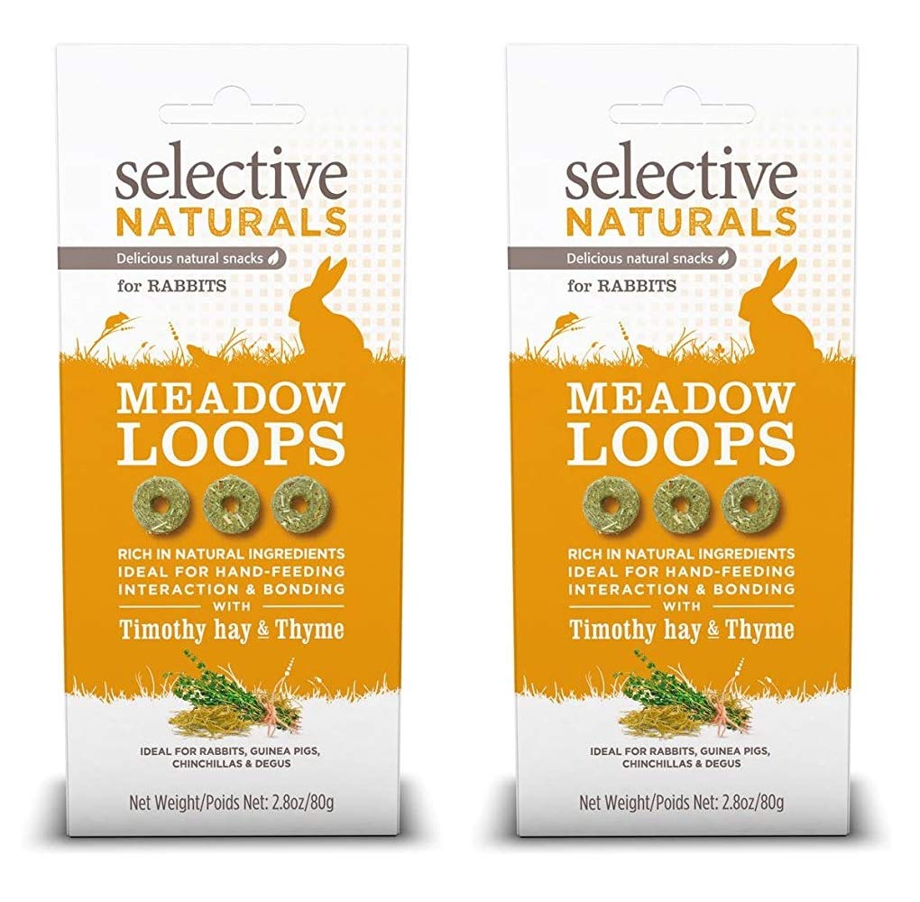 Supreme Petfoods Meadow Loops 2-pack front view highlighting natural ingredients for small pets.