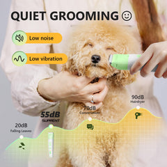 SUPRENT dog grooming kit cordless design for easy mobile grooming.