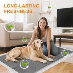 SUPRONLOVE Charcoal Puppy Pads six-layer protection helps contain spills during potty training