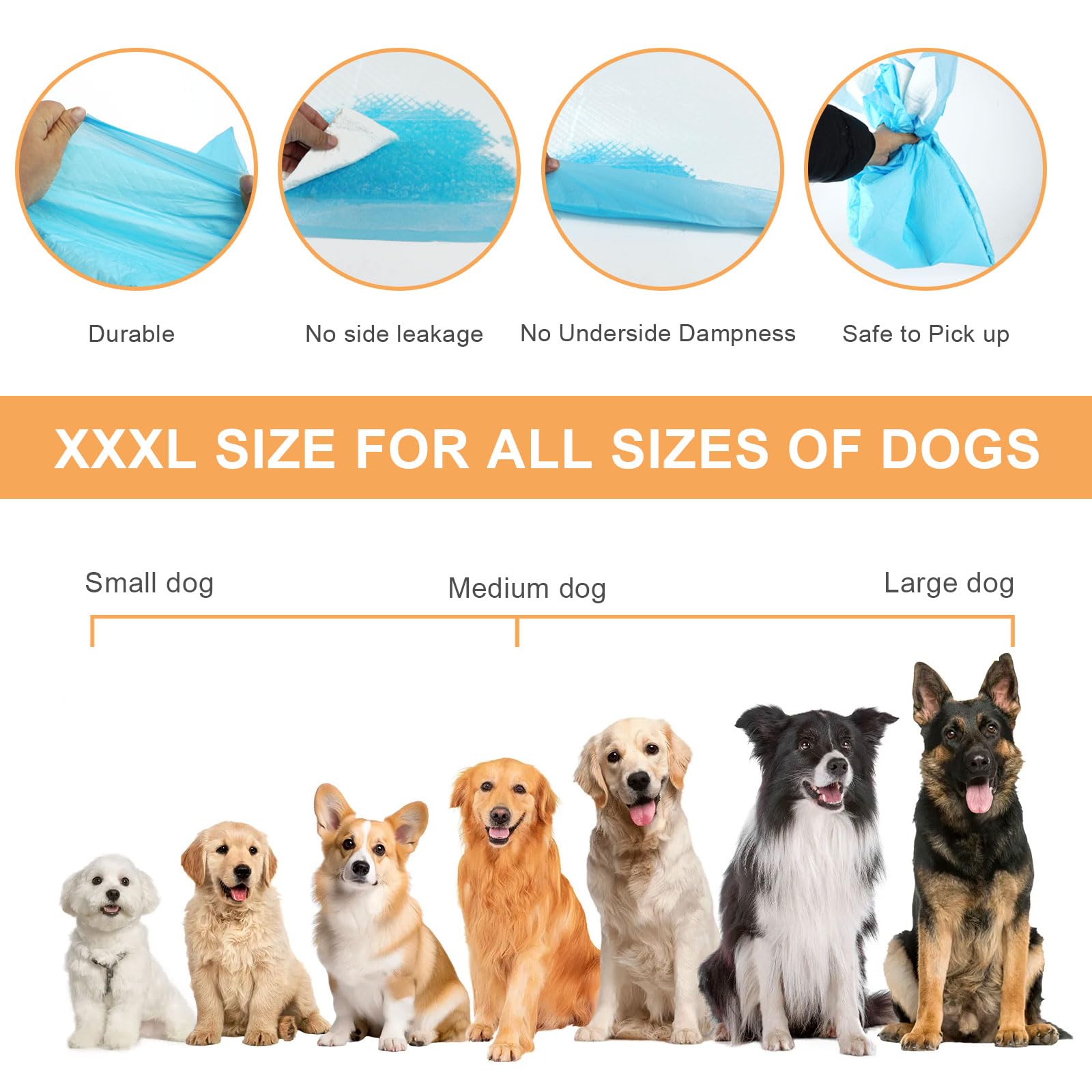 SUPRONLOVE ultra-absorbent polymer six-layer design keeps floors dry during use.