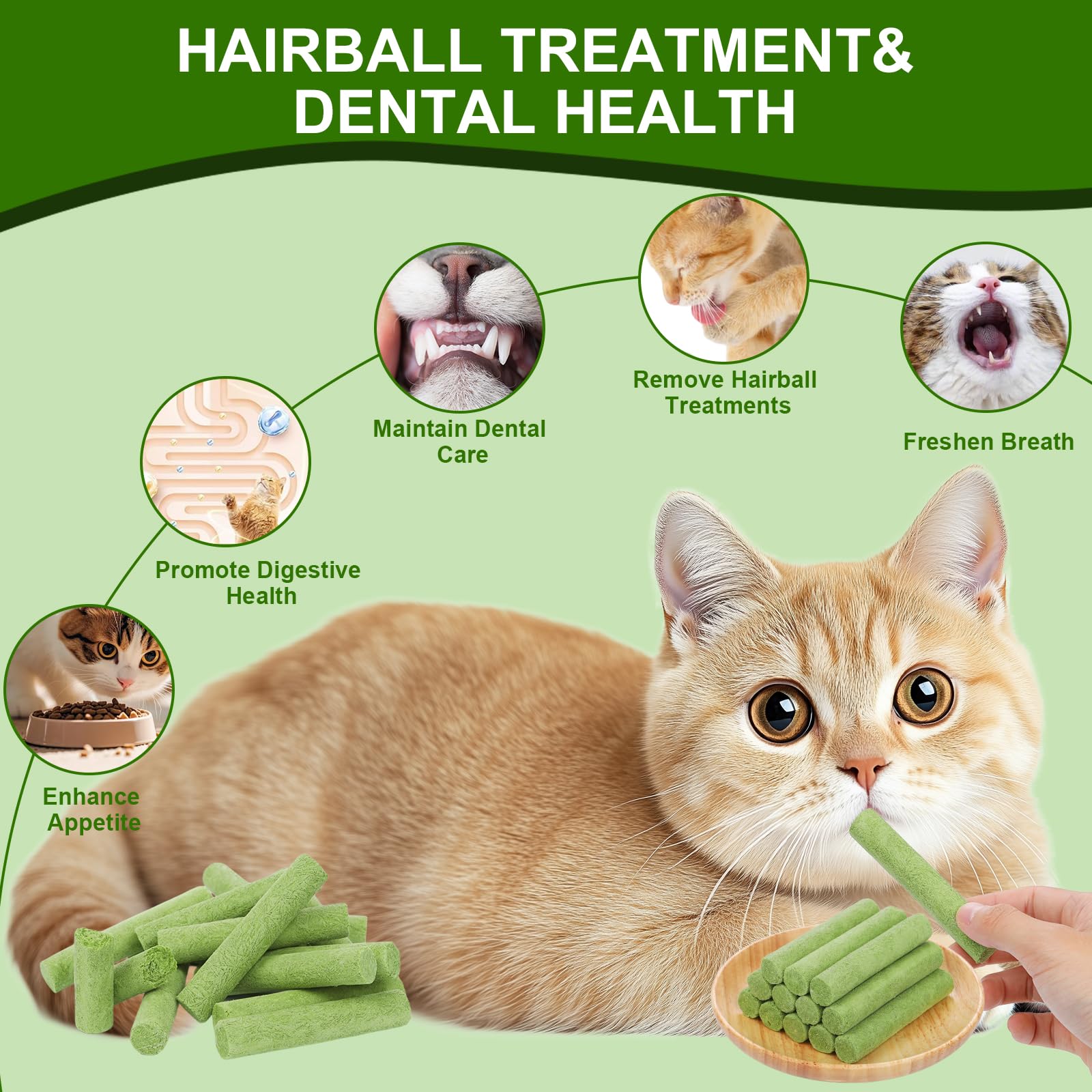 SuPruida cat grass sticks opening pack shows fresh, ready-to-serve treats