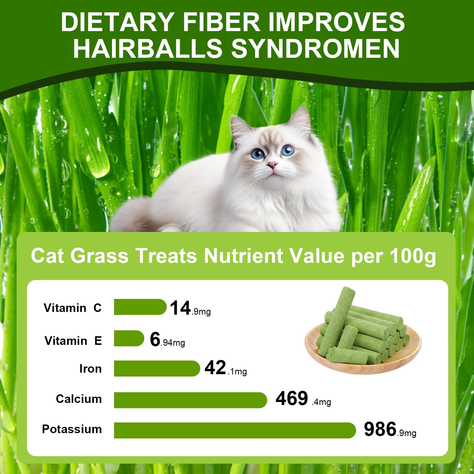 SuPruida natural ingredients cat grass ensures a wholesome treat