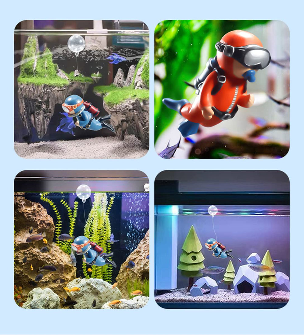 SUPTEC aquarium decoration setup shows how the diver enhances tank scenery