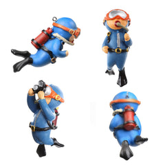 SUPTEC diver in water demonstrates float and movement in tank