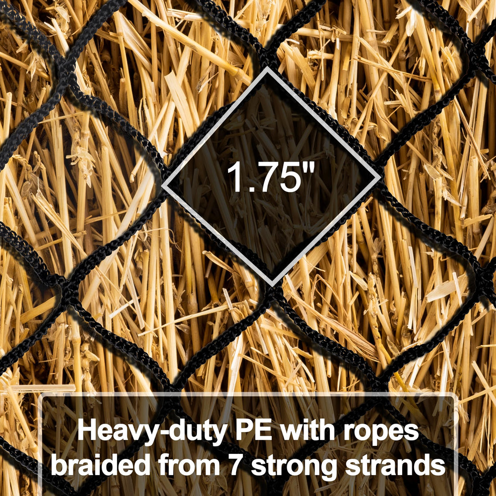 Surecha hay net reduces waste by containing feeding and preserving hay quality