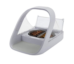 SureFeed Microchip Pet Feeder Connect hub-setup shows app pairing for precise portions.
