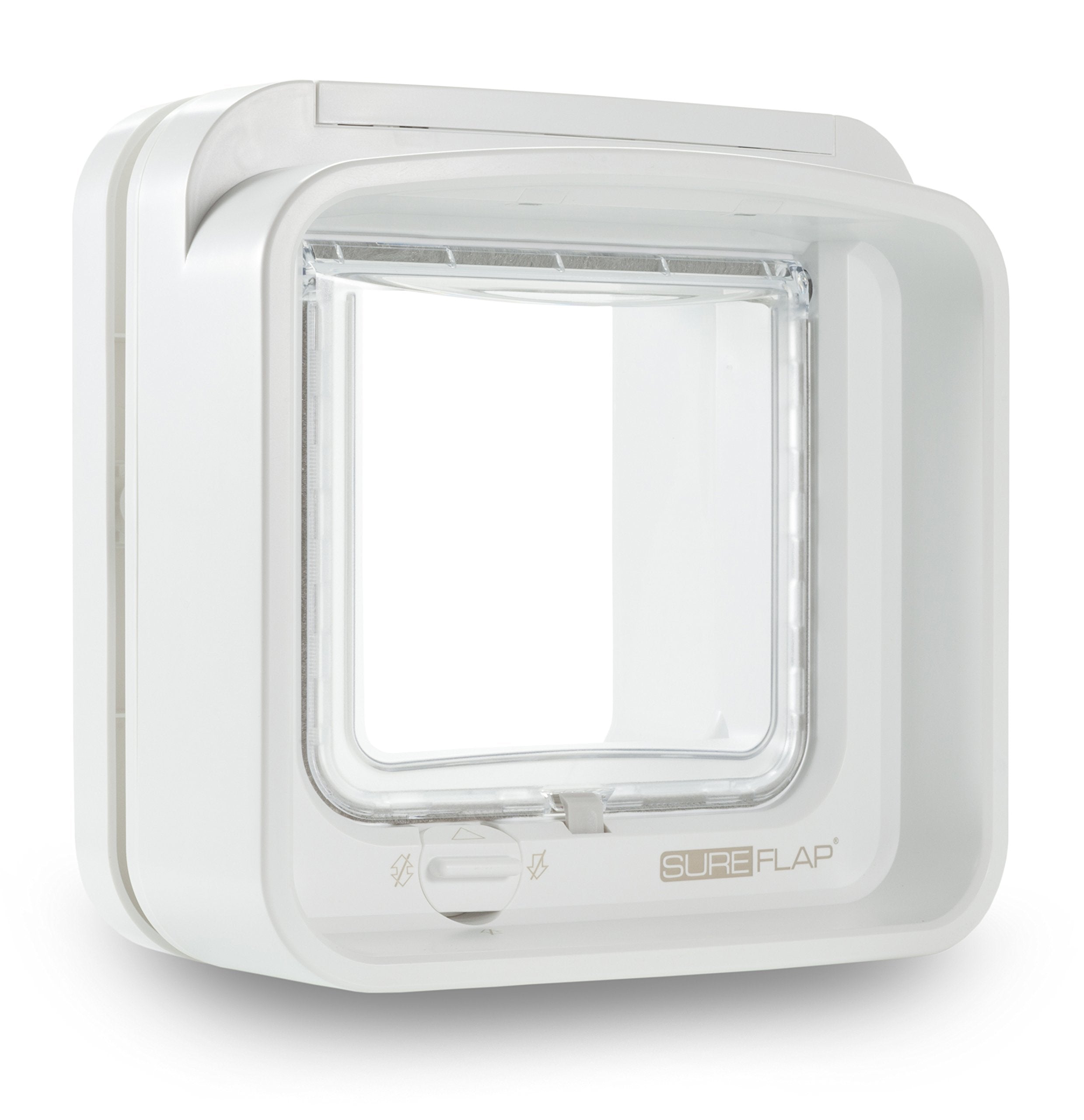 SureFlap DualScan cat door front view showing secure microchip entry.