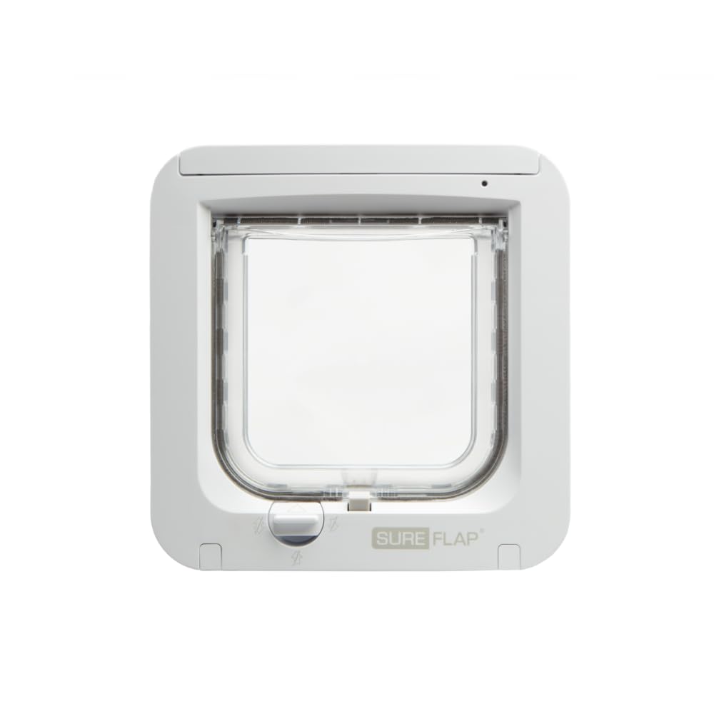 SureFlap microchip cat door front view shows secure, feline-specific access.
