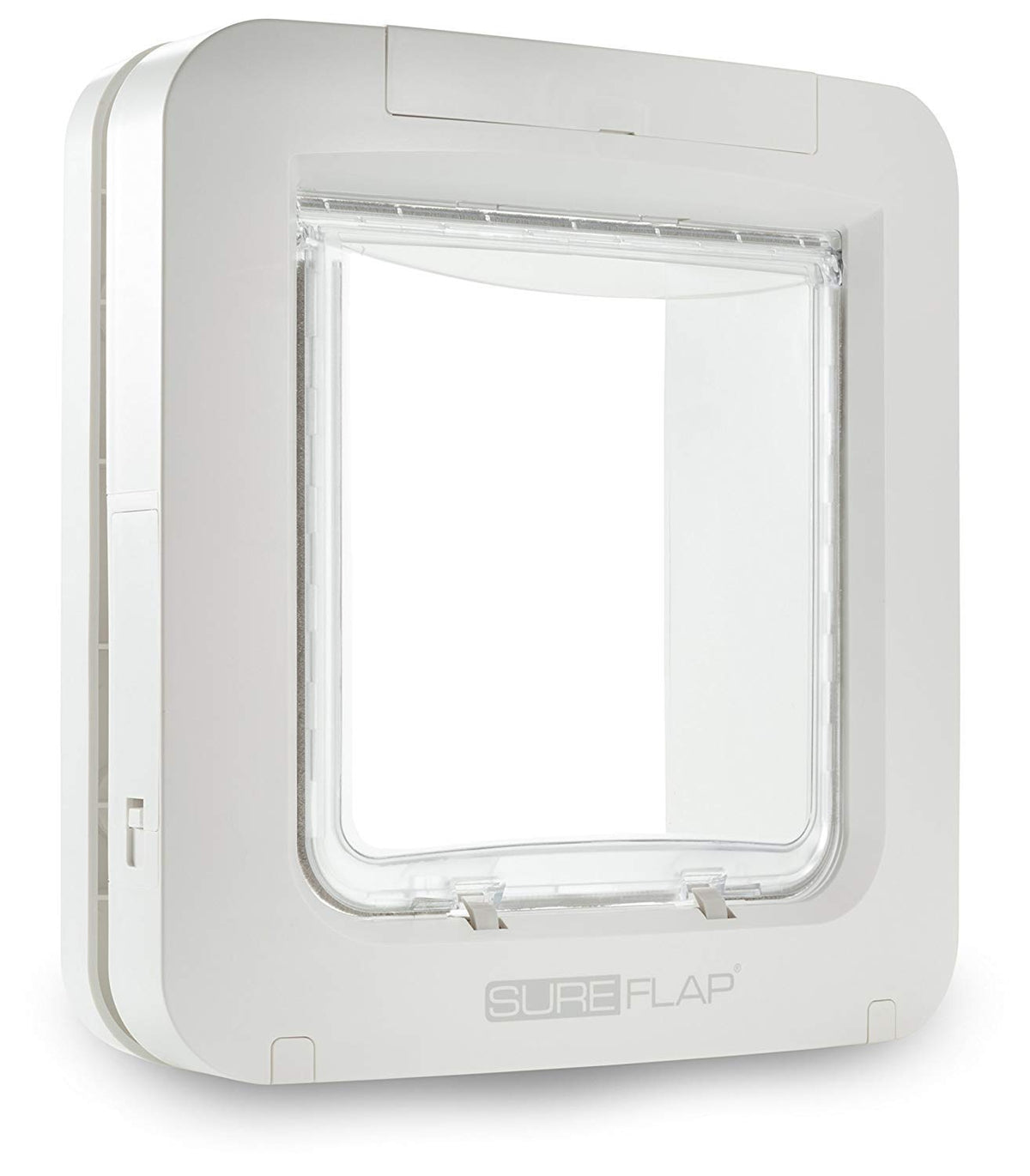 SureFlap Microchip Pet Door white front view with selective entry for microchipped pets