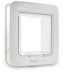 SureFlap Microchip Pet Door white front view with selective entry for microchipped pets