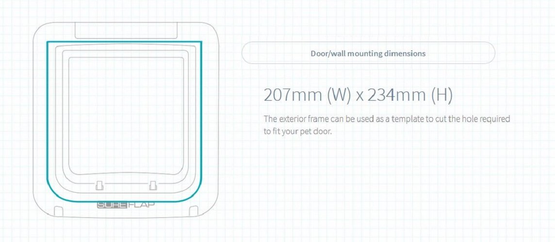SureFlap window adaptor for glass installation