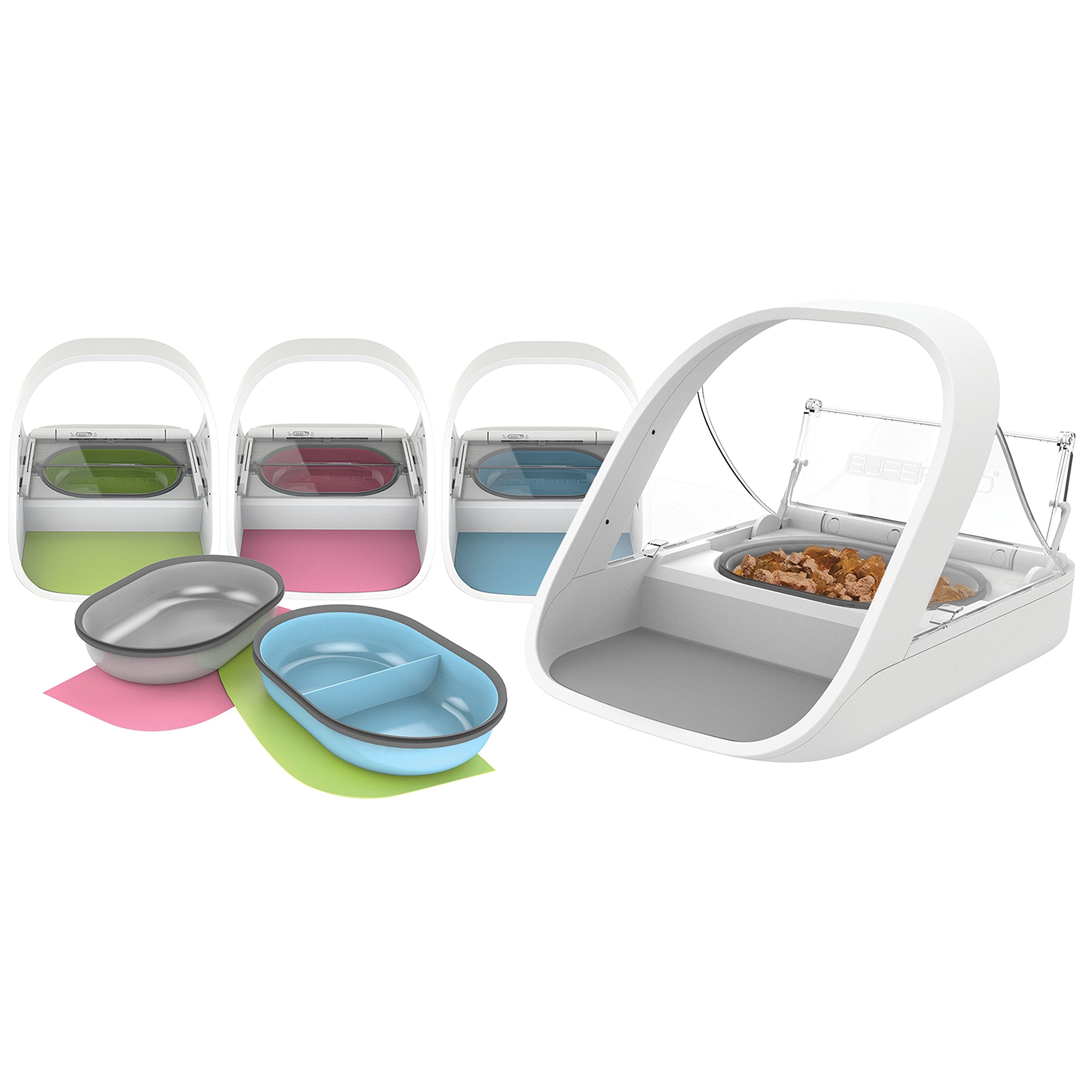 SureFlap Split Bowl Pink close-up of neoprene seal preserving freshness.