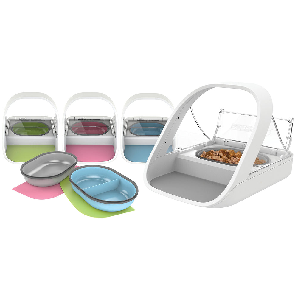 SureFlap Split Bowl Pink close-up of neoprene seal preserving freshness.