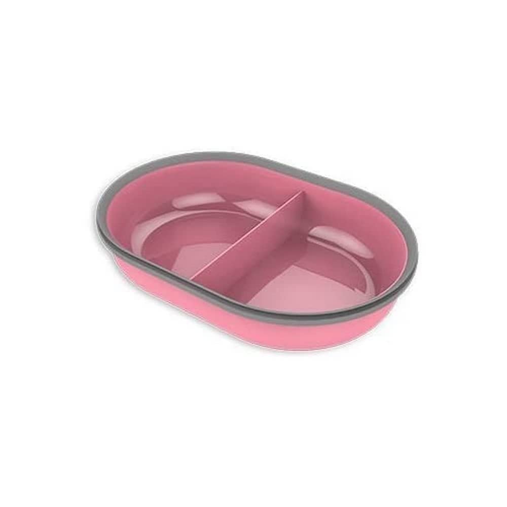 SureFlap Split Bowl Pink showing dual compartments for wet and dry food.
