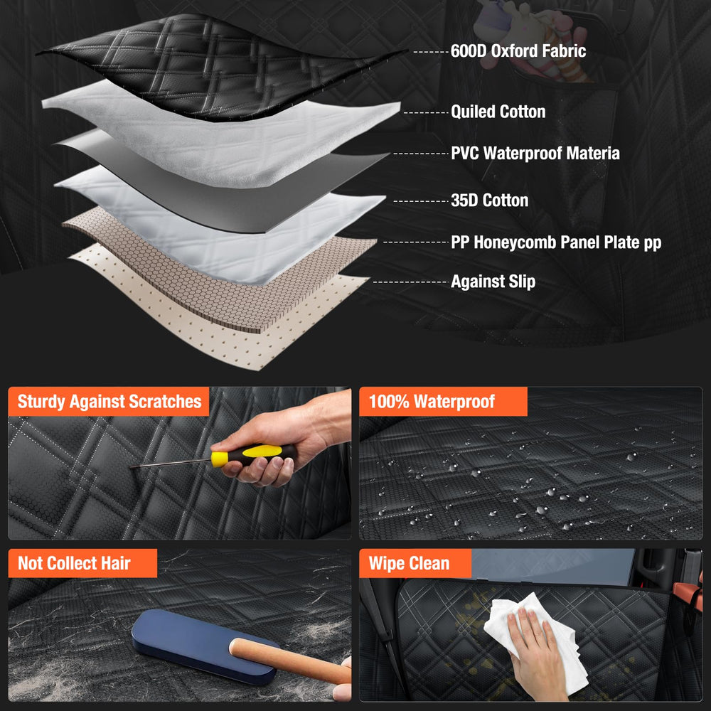 Surfcabin metal-insert installation secures the extender to the door glass.