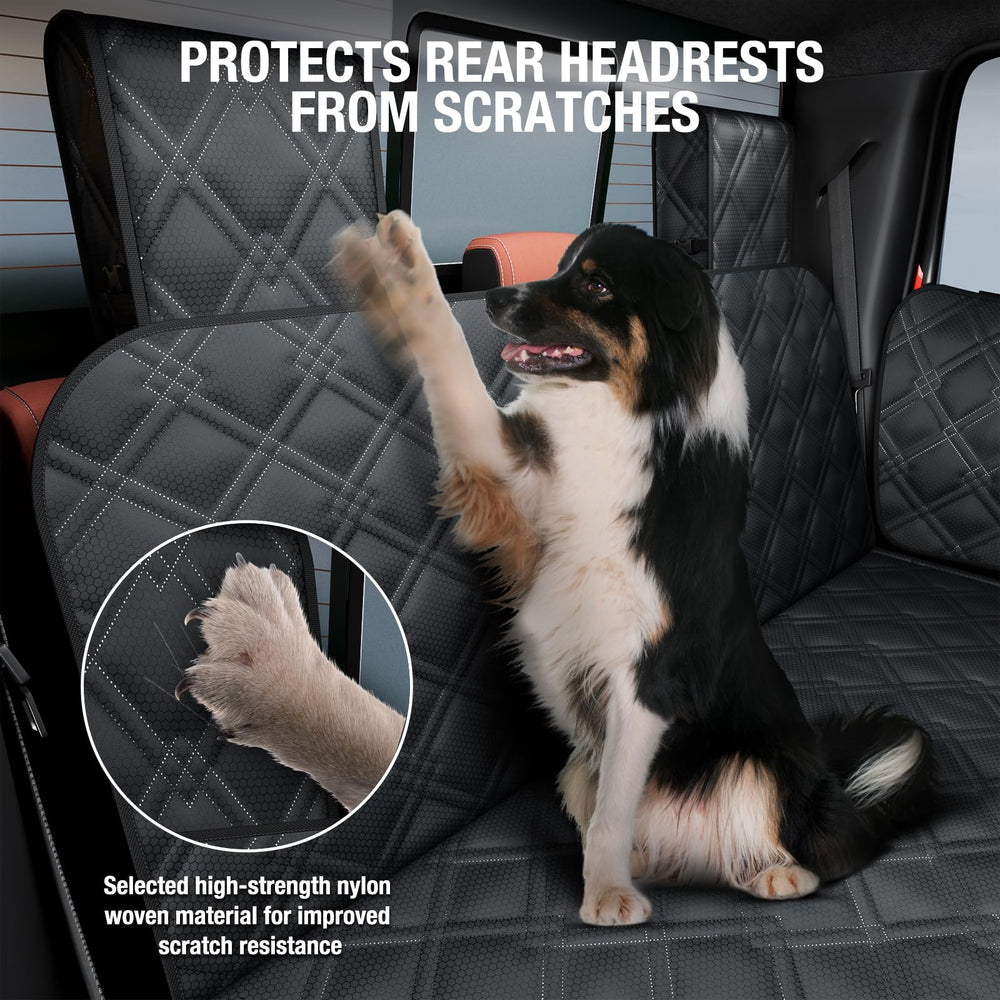 Surfcabin hard-bottom honeycomb panels provide stable space for a large dog.