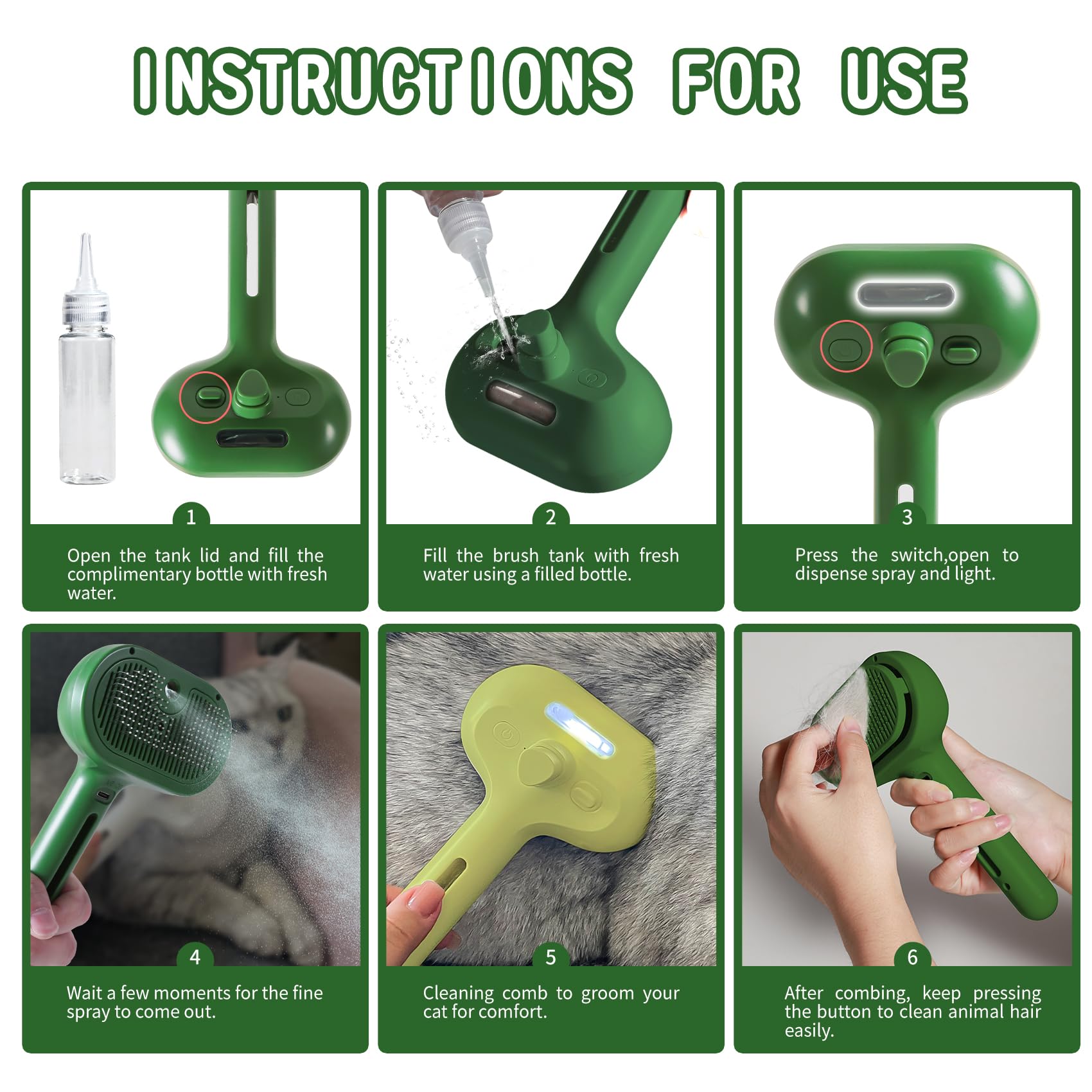 Susu & Wuwu color options white blue pink for grooming setups