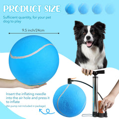 susu wuwu giant tennis ball for dogs yellow outdoor-play scenario boosts activity