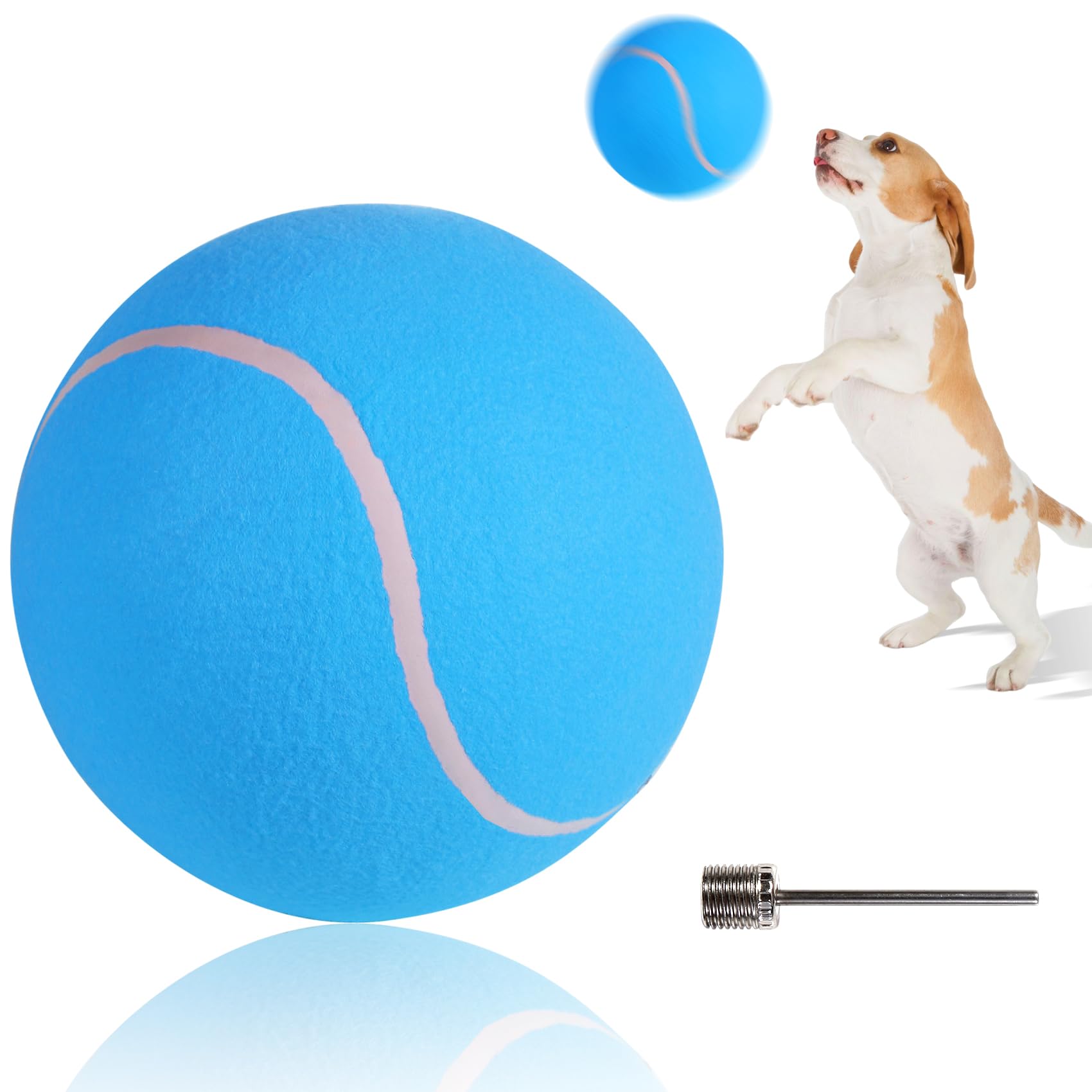 susu wuwu giant tennis ball for dogs yellow side view promotes active play