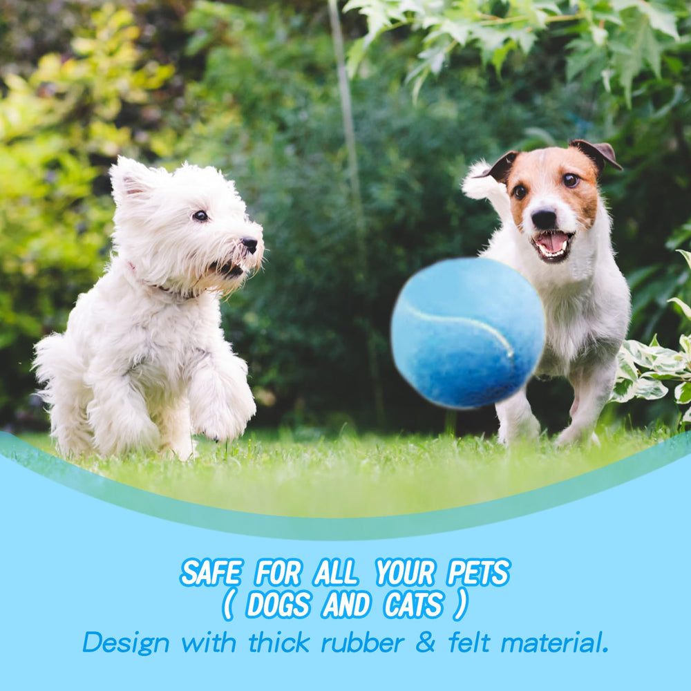 susu wuwu giant tennis ball for dogs yellow top view encourages outdoor exercise