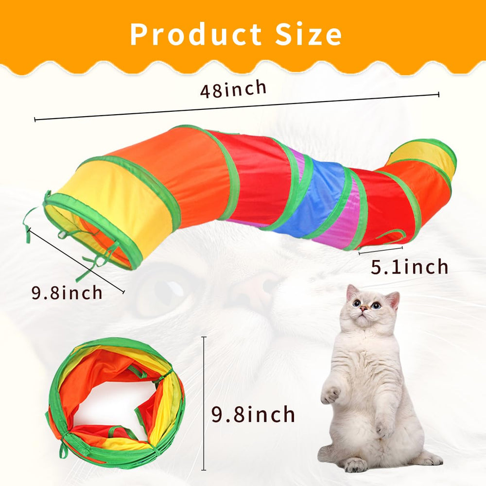 SUSWIM Cat Tunnel S-shaped layout stimulates curiosity and exploration.