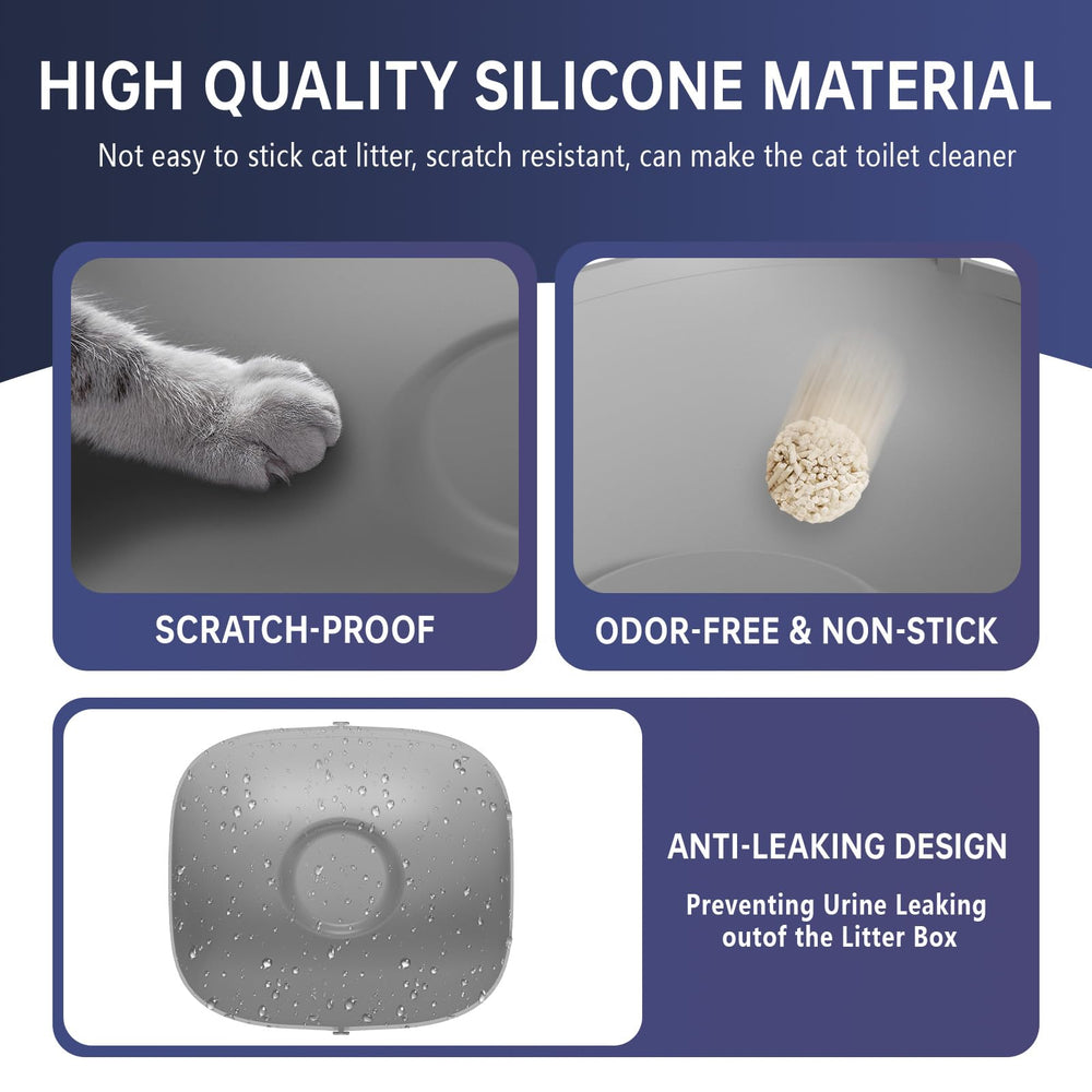 SUW silicone litter mat grey compatibility image confirms proper fit for B0001-B9999 automatic boxes.