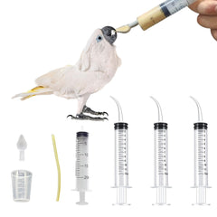 Suxgumoe baby bird feeding syringe 12ml showing precise portion control for small pets