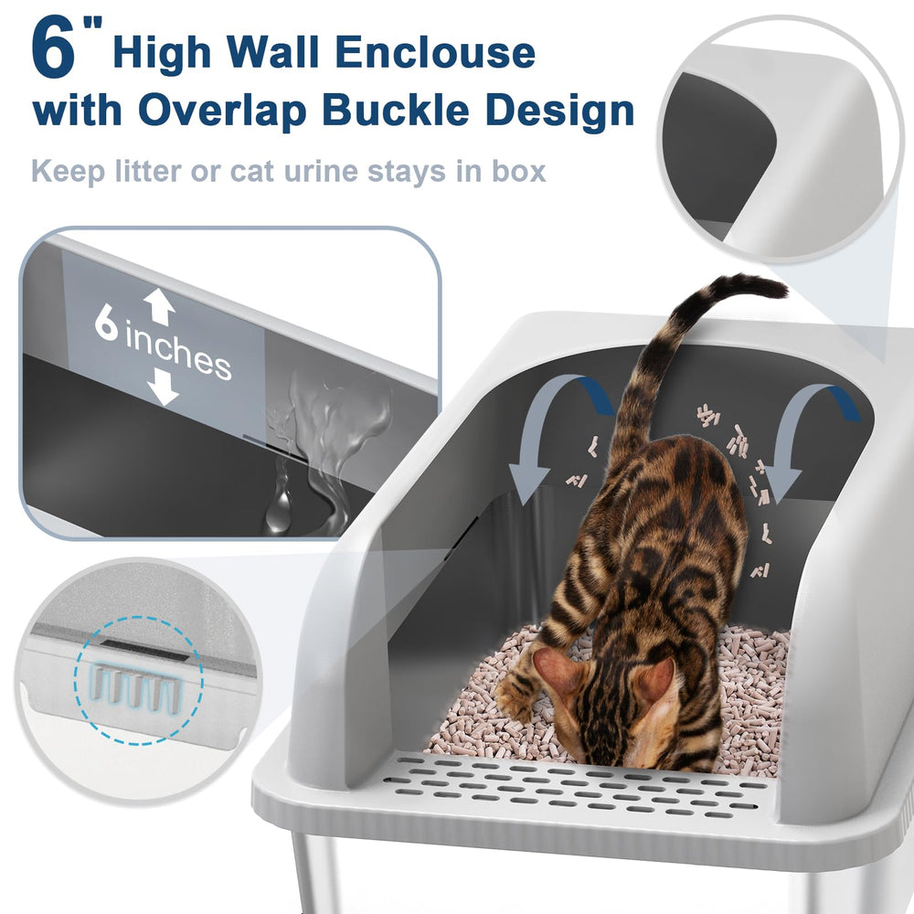 Suzzzipaws litter box base with absorbent pee pad — helps keep waste contained.