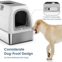 Suzzipaws dog-proof front lock panel demonstrating secure access and dog deterrence.