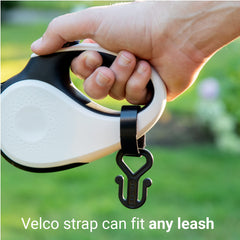 SVD.PET dog poop bag holder black on leash clip with secure attachment.