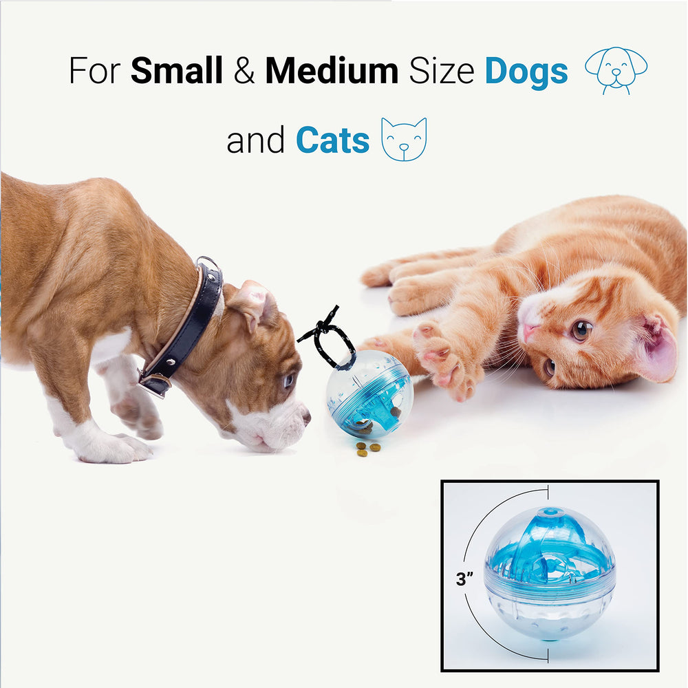 SVD.PET dog treat ball blue in-use image shows everyday use.