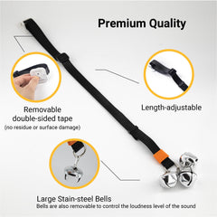 SVD.PET adjustable height feature shown on door mounting setup for puppies