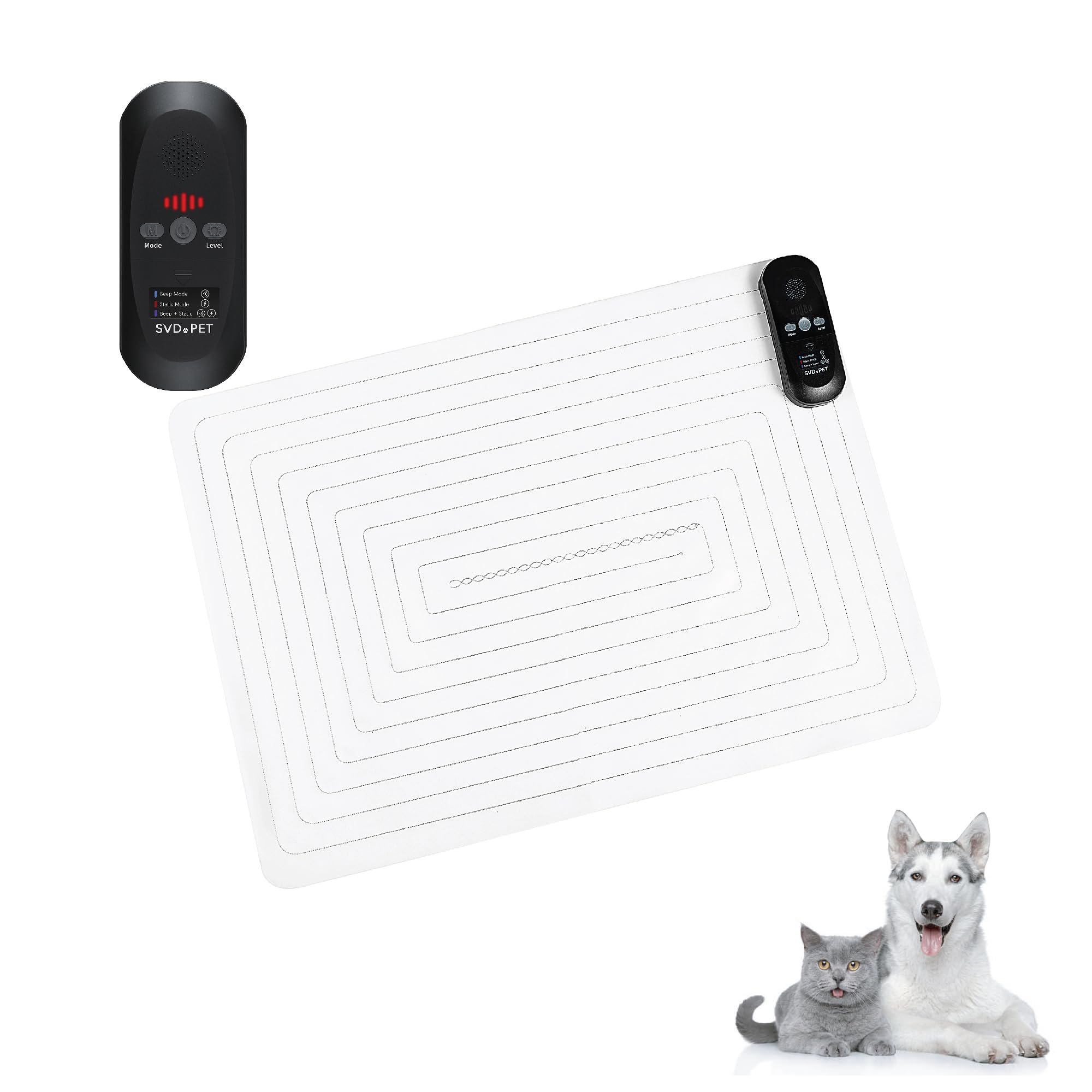 SVD.PET training mat 22x16 shows compact indoor training setup