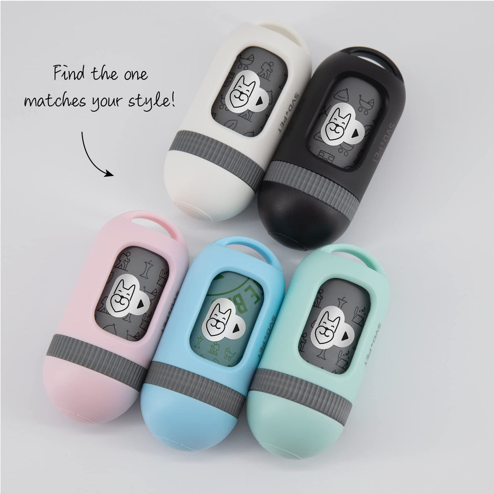 SVD.PET Primrose Pink travel-ready dispenser with included bags